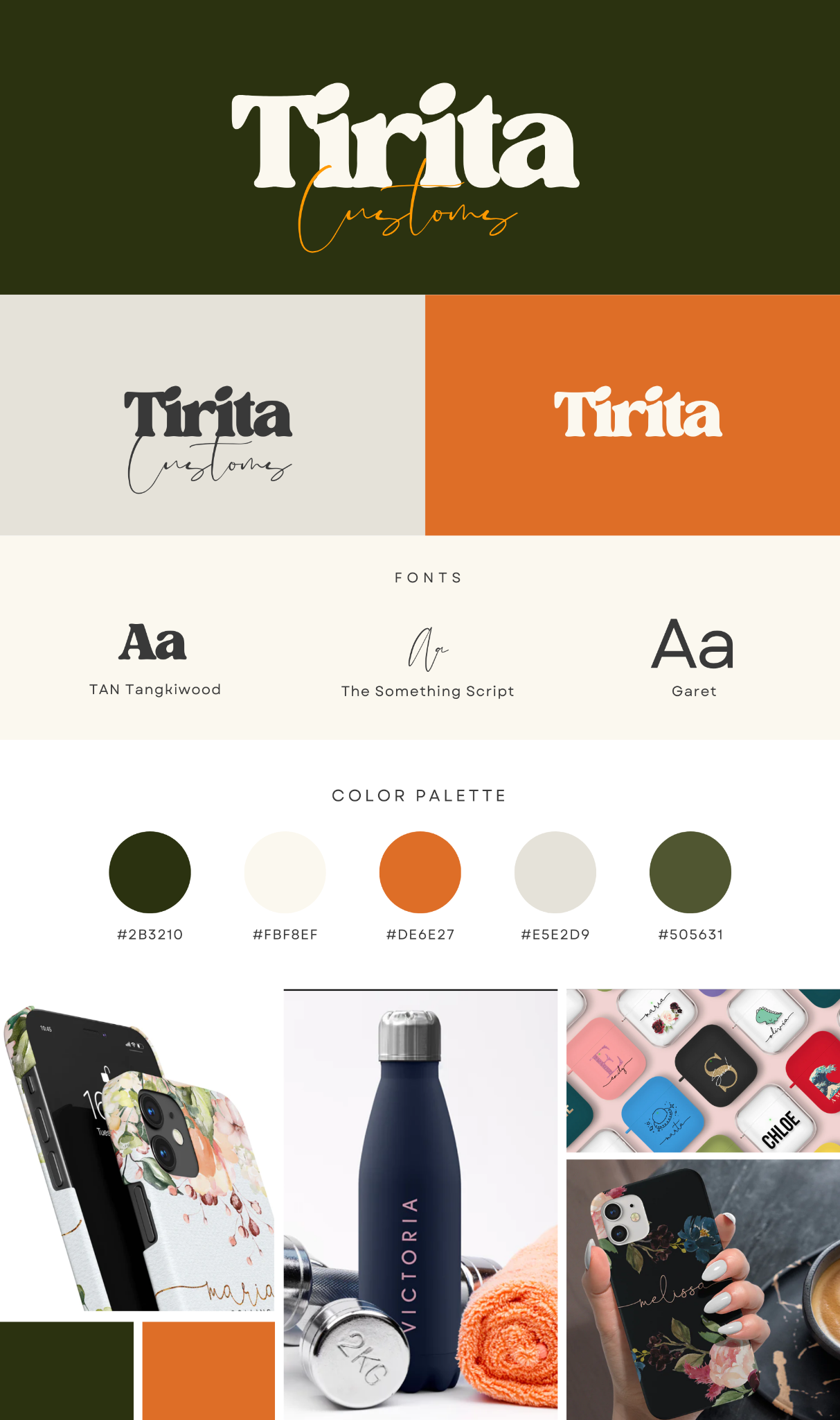 Tirita brand identity board