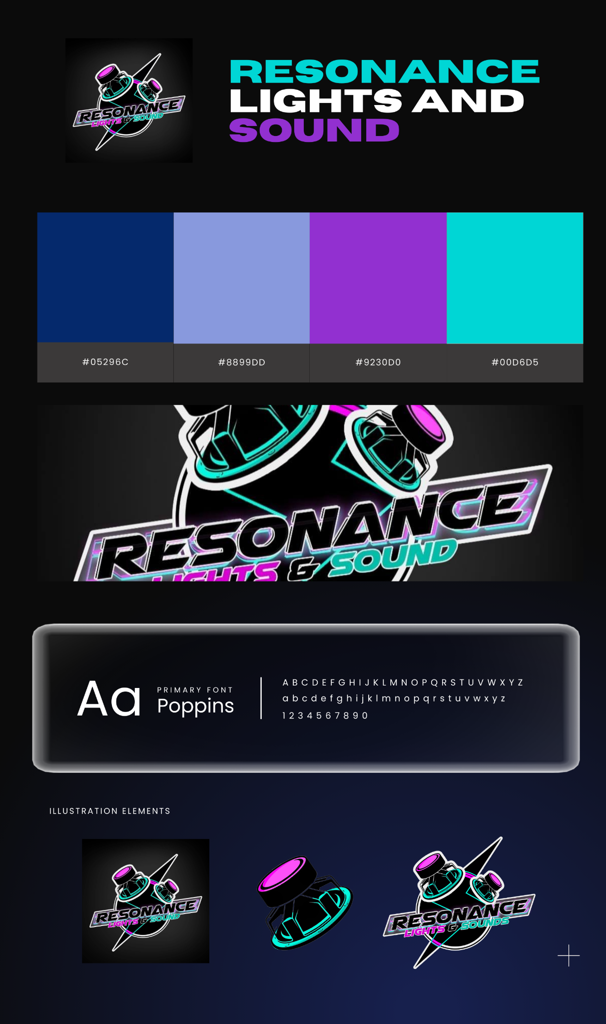 Resonance dark visual identity